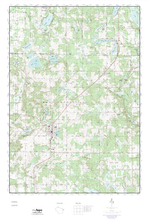 MyTopo Frederic, Wisconsin USGS Quad Topo Map