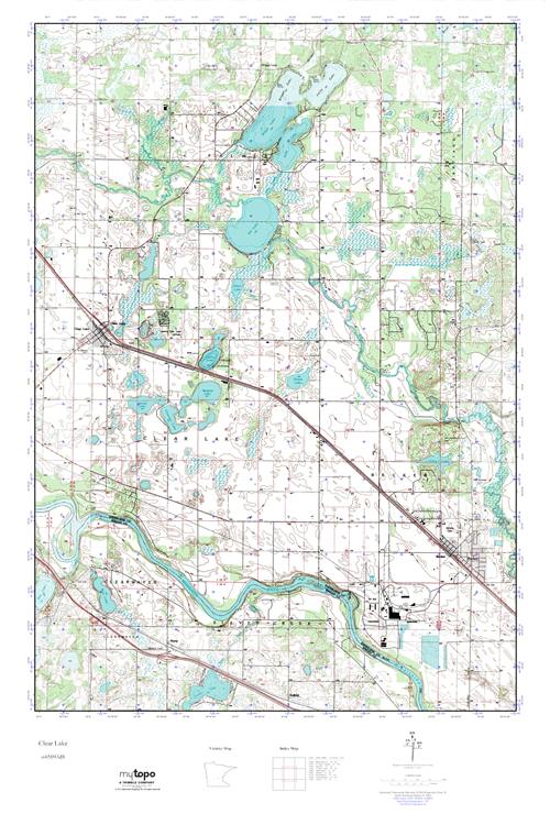MyTopo Clear Lake, Minnesota USGS Quad Topo Map