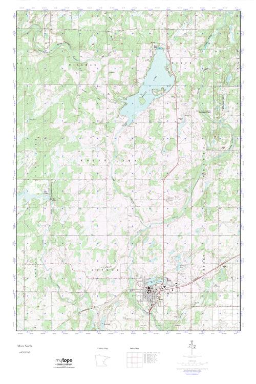MyTopo Mora North, Minnesota USGS Quad Topo Map