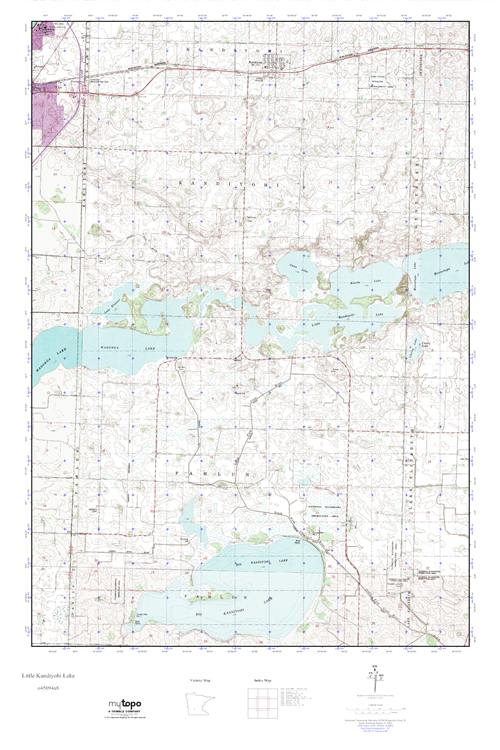 MyTopo Little Kandiyohi Lake, Minnesota USGS Quad Topo Map