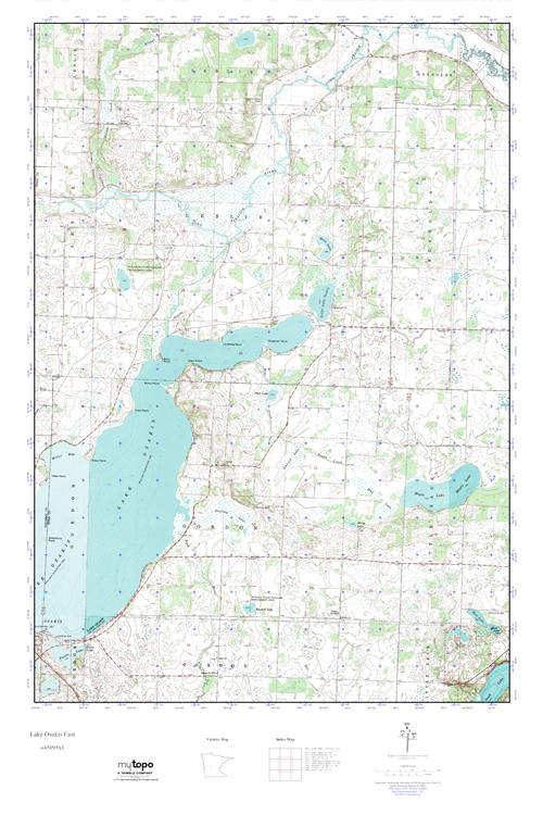 MyTopo Lake Osakis East, Minnesota USGS Quad Topo Map