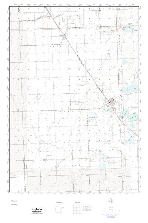 MyTopo Herman, Minnesota USGS Quad Topo Map