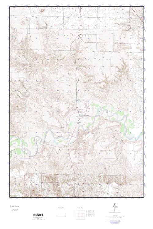 MyTopo Little Eagle, South Dakota USGS Quad Topo Map