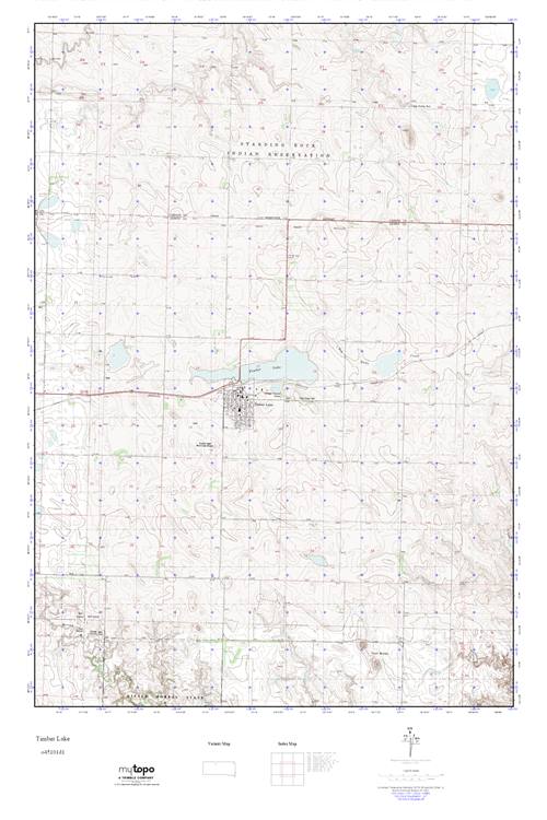 MyTopo Timber Lake, South Dakota USGS Quad Topo Map