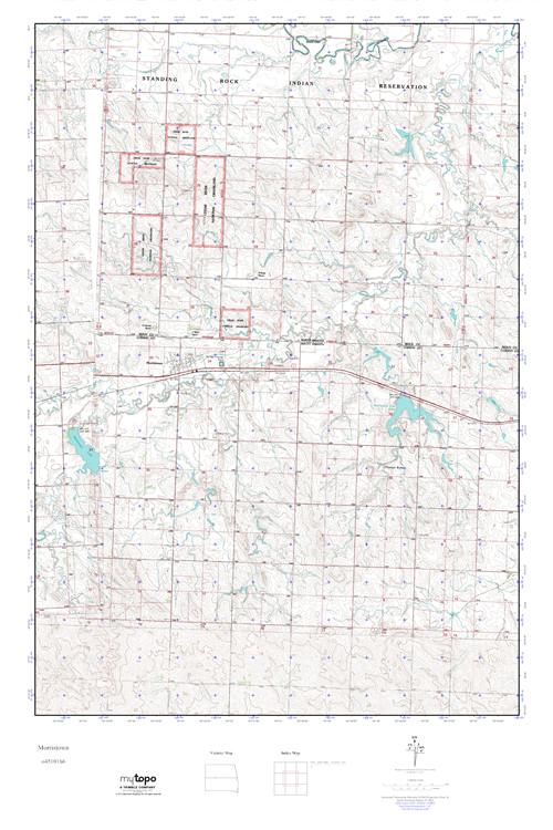 MyTopo Morristown, South Dakota USGS Quad Topo Map
