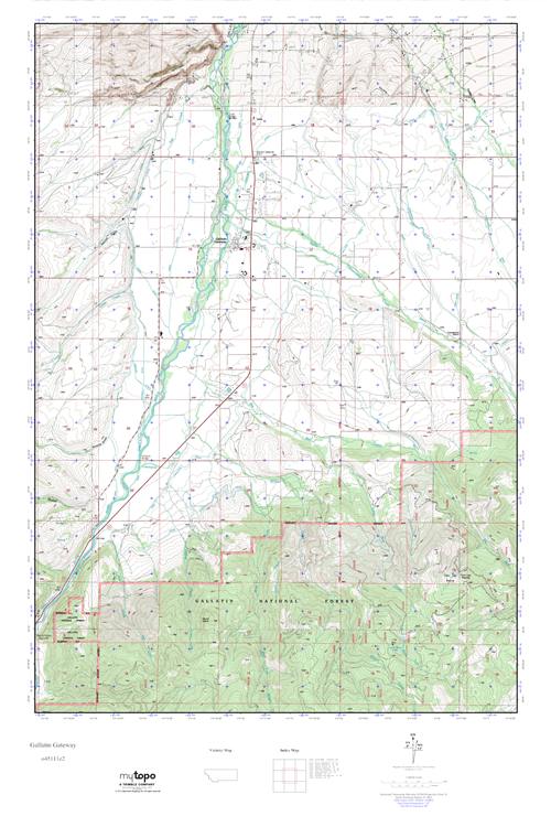 Mytopo gallatin gateway montana usgs quad topo map