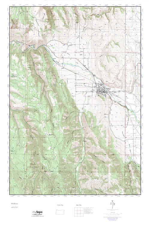 MyTopo Wallowa, Oregon USGS Quad Topo Map