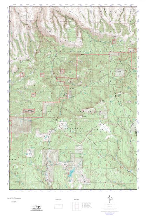 MyTopo Arbuckle Mountain, Oregon USGS Quad Topo Map