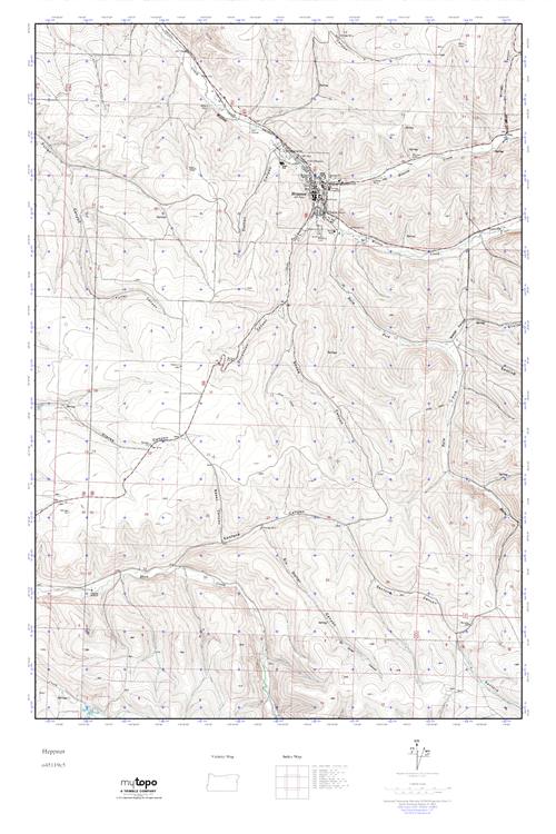 MyTopo Heppner, Oregon USGS Quad Topo Map