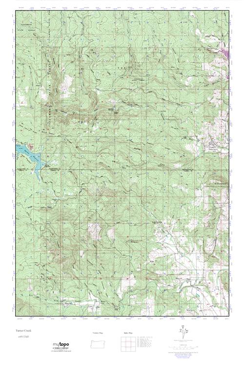 MyTopo Turner Creek, Oregon USGS Quad Topo Map