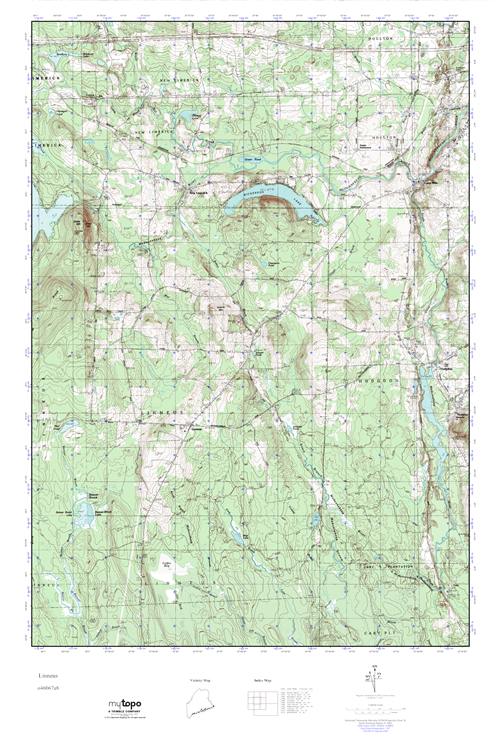 MyTopo Linneus, Maine USGS Quad Topo Map