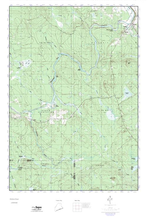 MyTopo Oxbow East, Maine USGS Quad Topo Map