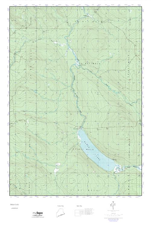 MyTopo Baker Lake, Maine USGS Quad Topo Map