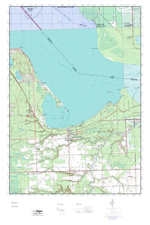 MyTopo Brimley, Michigan USGS Quad Topo Map
