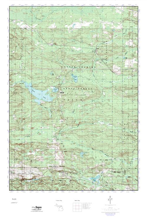 MyTopo Ralph, Michigan USGS Quad Topo Map