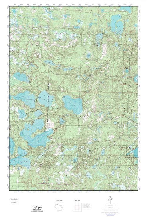 MyTopo Star Lake, Wisconsin USGS Quad Topo Map