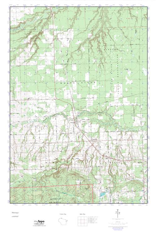 MyTopo Marengo, Wisconsin USGS Quad Topo Map