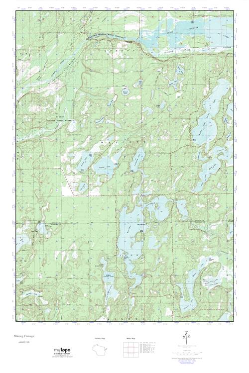 MyTopo Minong Flowage, Wisconsin USGS Quad Topo Map