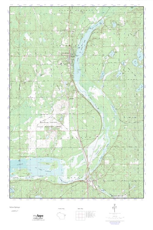 MyTopo Solon Springs, Wisconsin USGS Quad Topo Map