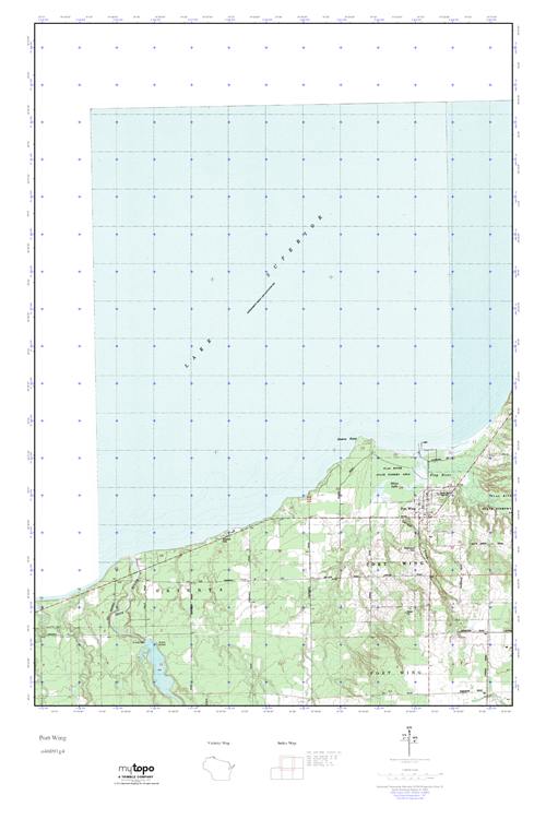 MyTopo Port Wing, Wisconsin USGS Quad Topo Map