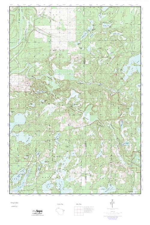 MyTopo Frog Lake, Wisconsin USGS Quad Topo Map