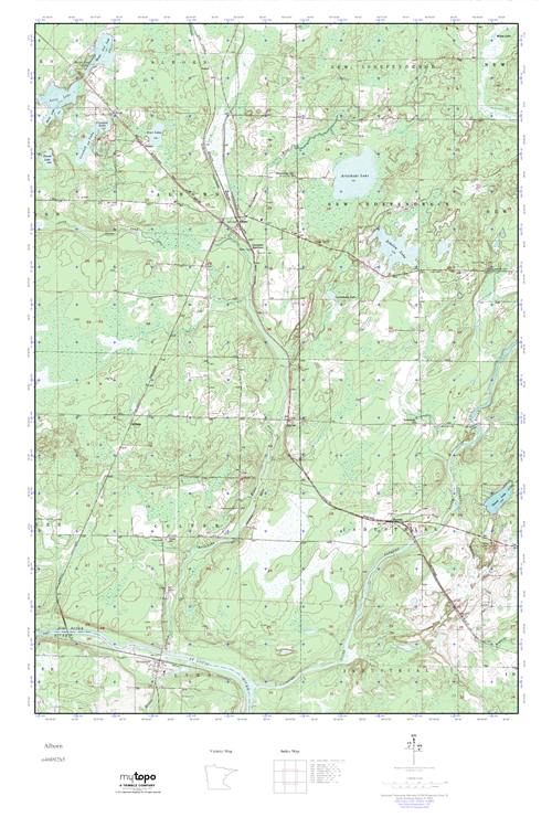 MyTopo Alborn, Minnesota USGS Quad Topo Map