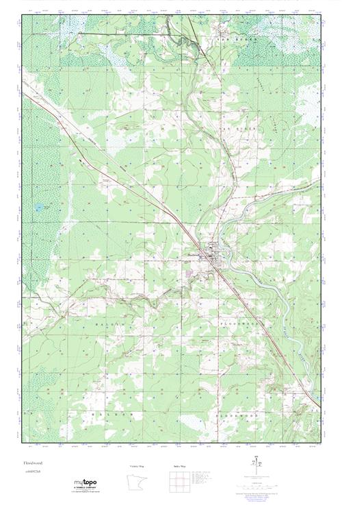 MyTopo Floodwood, Minnesota USGS Quad Topo Map