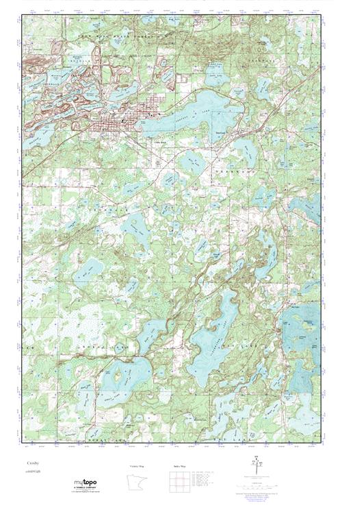 MyTopo Crosby, Minnesota USGS Quad Topo Map