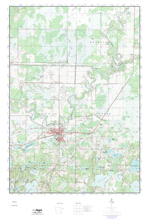 MyTopo Aitkin, Minnesota USGS Quad Topo Map