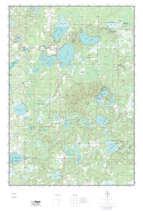 MyTopo Emily, Minnesota USGS Quad Topo Map