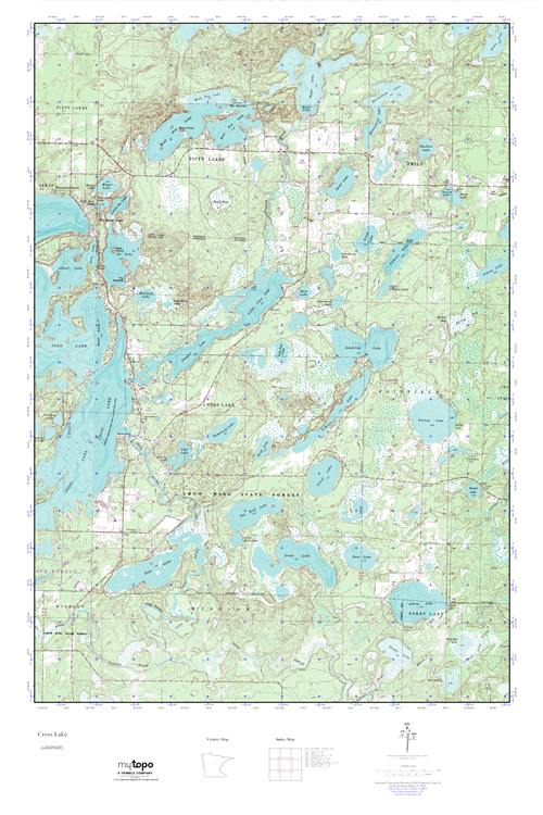 MyTopo Cross Lake, Minnesota USGS Quad Topo Map