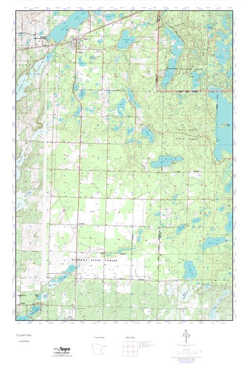 MyTopo Crystal Lake, Minnesota USGS Quad Topo Map