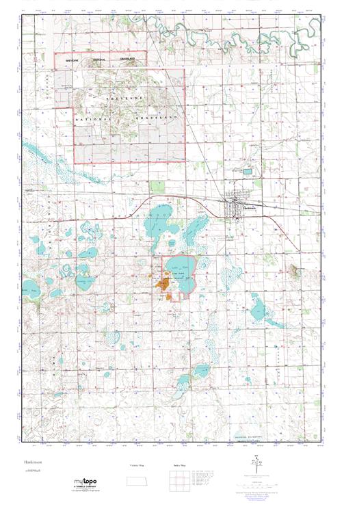 MyTopo Hankinson, North Dakota USGS Quad Topo Map
