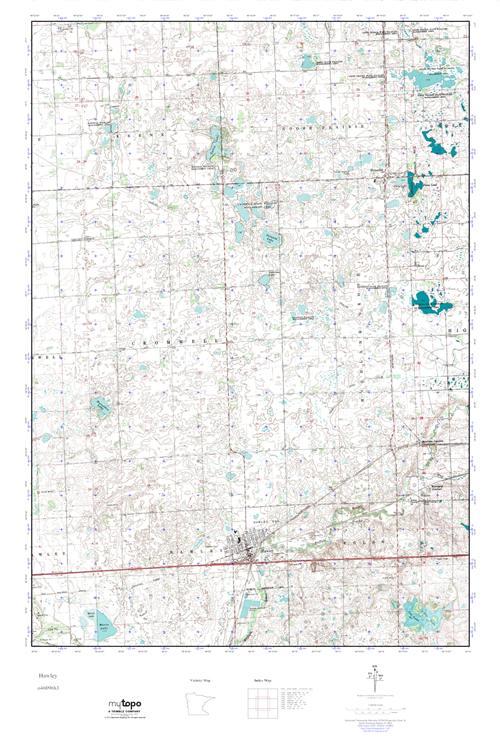 MyTopo Hawley, Minnesota USGS Quad Topo Map