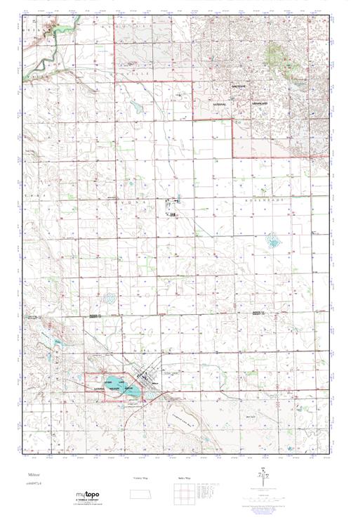 MyTopo Milnor, North Dakota USGS Quad Topo Map