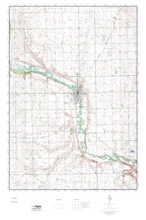 MyTopo Lisbon, North Dakota USGS Quad Topo Map