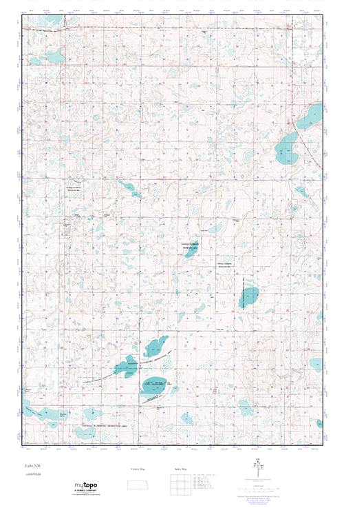 MyTopo Lehr NW, North Dakota USGS Quad Topo Map