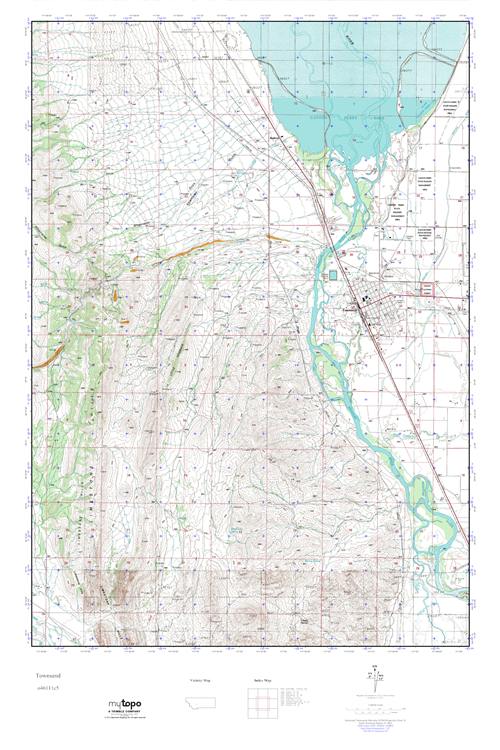 MyTopo Townsend, Montana USGS Quad Topo Map