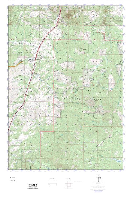 MyTopo Clancy, Montana USGS Quad Topo Map