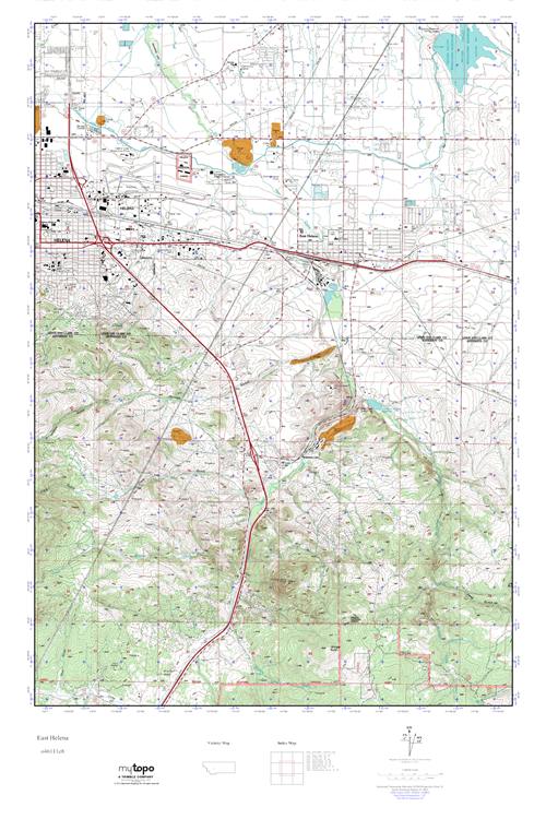 MyTopo East Helena, Montana USGS Quad Topo Map