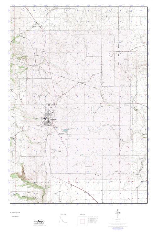 MyTopo Cottonwood, Idaho USGS Quad Topo Map