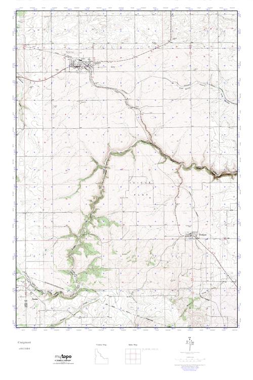 MyTopo Craigmont, Idaho USGS Quad Topo Map