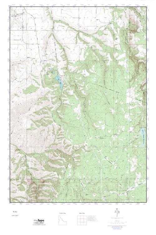 MyTopo Waha, Idaho USGS Quad Topo Map