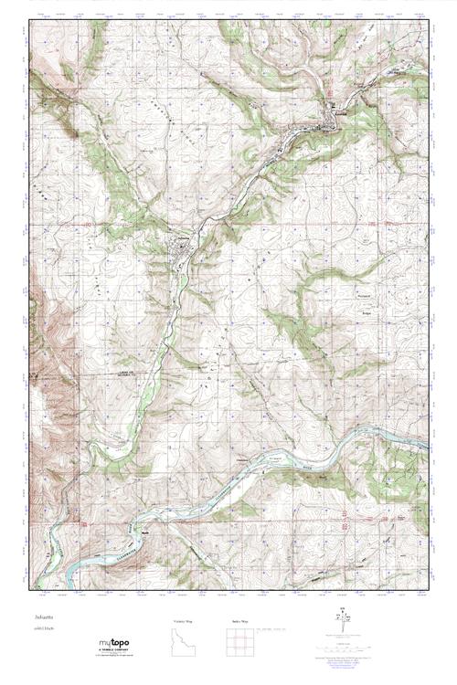 MyTopo Juliaetta, Idaho USGS Quad Topo Map