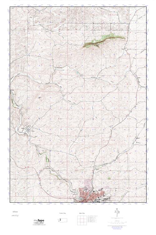 MyTopo Albion, Washington USGS Quad Topo Map