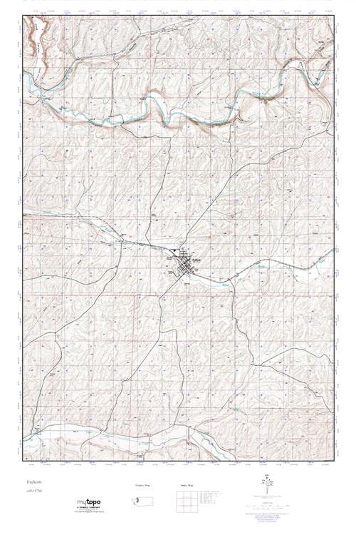 MyTopo Endicott, Washington USGS Quad Topo Map