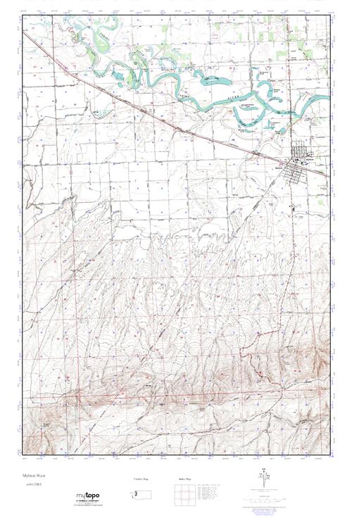 MyTopo Mabton West, Washington USGS Quad Topo Map