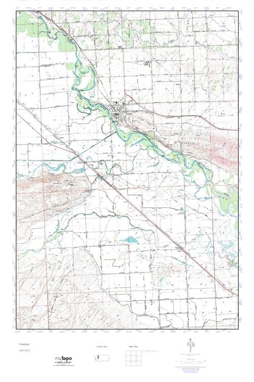 MyTopo Granger, Washington USGS Quad Topo Map