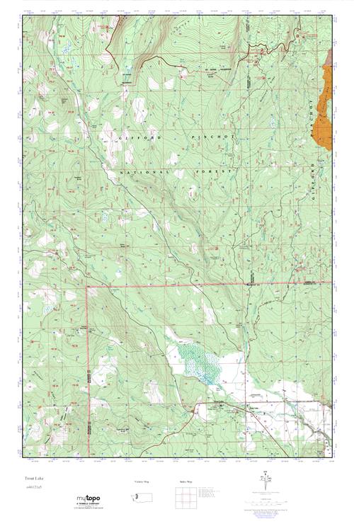 MyTopo Trout Lake, Washington USGS Quad Topo Map