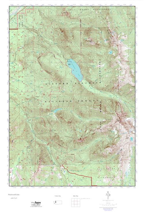 MyTopo Packwood Lake, Washington USGS Quad Topo Map
